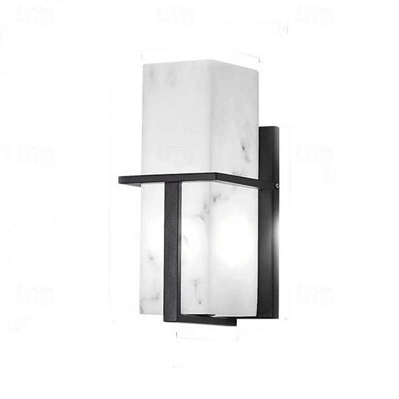 utendørs LED-vegglampe linjedesign vanntett belysning innendørs marmorvegglampe moderne soverom varmt hvitt lys 1 stk 2025 - $182.99 –P5