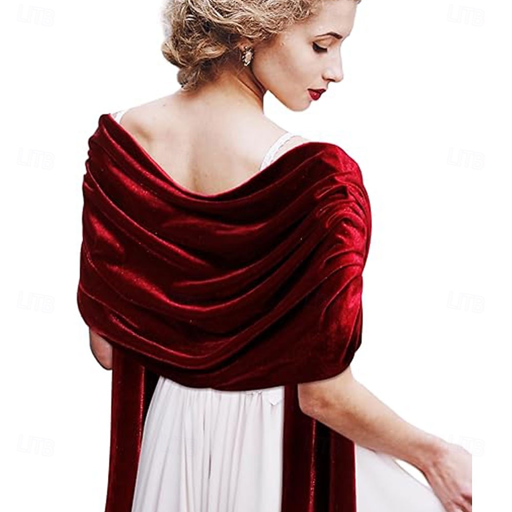 sciarpe di velluto da donna, scialli e stole per abiti da sera, scialli da sposa, sciarpe da sposa del 2025 a $39.99 –P1