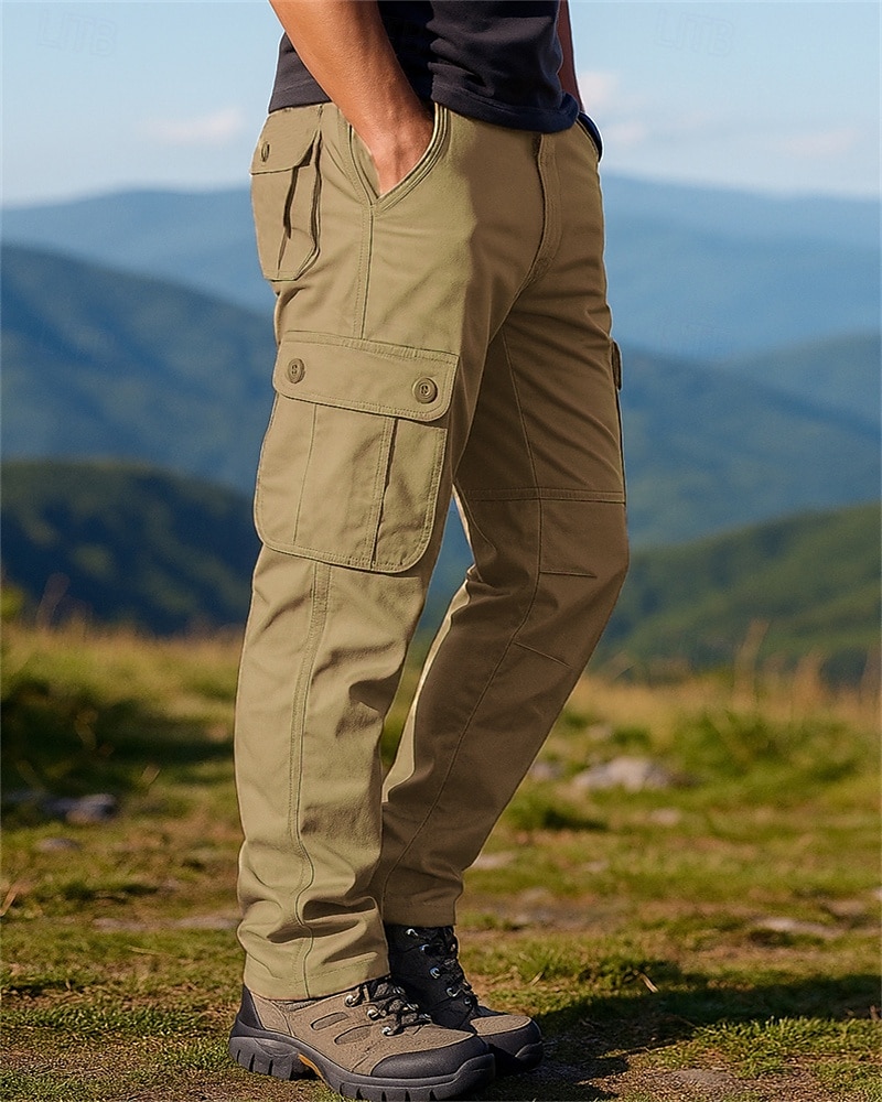 בגדי ריקוד גברים מכנסי קרב מכנסי קרגו מכנסיים לטיולי הליכה אביב סתיו חיצוני רגיל עמיד למים עמיד מכנסיים כיס צהוב צבא שחור כותנה מחנאות וטיולים ציד ריצה S M L XL XXL 2026 - $38.99 –P8