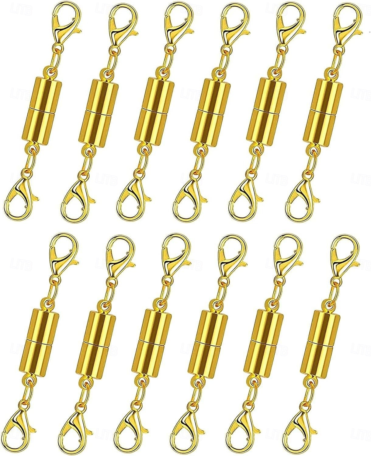 Pacote com 12 fechos e fechos magnéticos para colar. Extensor de joias com ímã forte. Fecho magnético para colar, ideal para fazer pulseiras e colares. Banhado a ouro e prata. de 2025 por $11.99 –P3