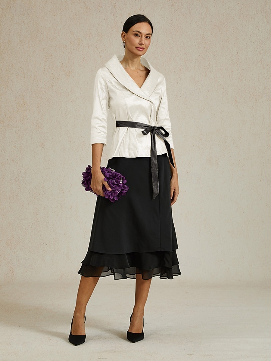 Femmes Hauts Élégants Hauts de soirée Élégant Occasionnel Col en V Noir Été Automne de 2025 ? $75.99 –P1