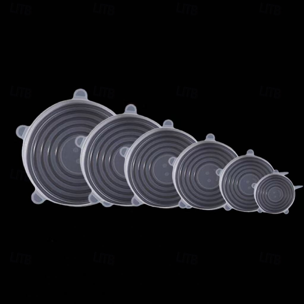 Lot de 12 couvercles extensibles en silicone, couvercles d'emballage alimentaire hermétiques réutilisables, couvercles de conservation de la fraîcheur en silicone pour bols, tasses, récipients, stockage des aliments de 2026 ? $15.99 –P6