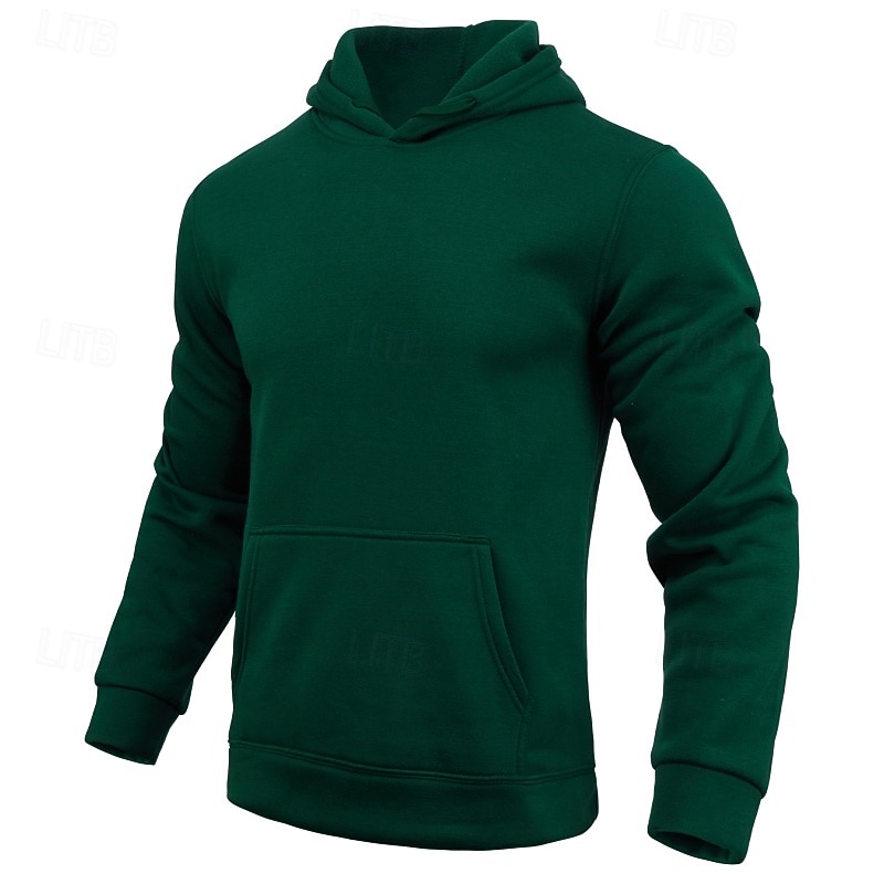 Per uomo Felpa con cappuccio Maglione Felpa con cappuccio in pile Felpa con cappuccio foderata in pile Nero Bianco Giallo Rosa Rosso Con Cappuccio Semplice Tasca Sport & Outdoor Casuale Quotidiano del 2025 a $17.99 –P5