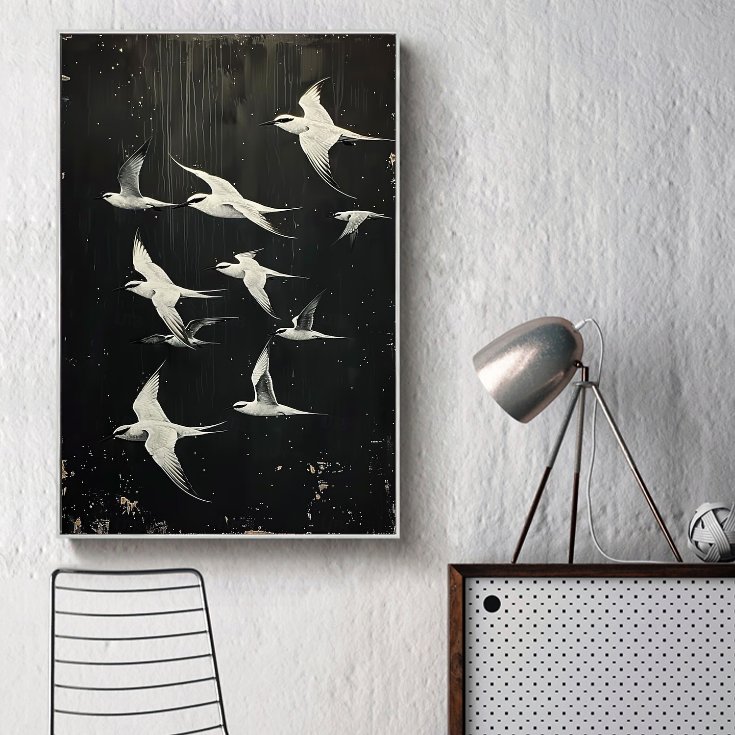 Handmade Original Flying Bird Oil Painting On Canvas Abstract Animal Wall Art for Home Decor With Stretched Frame Without Inner Frame Painting 2025 - $100.99 –P9