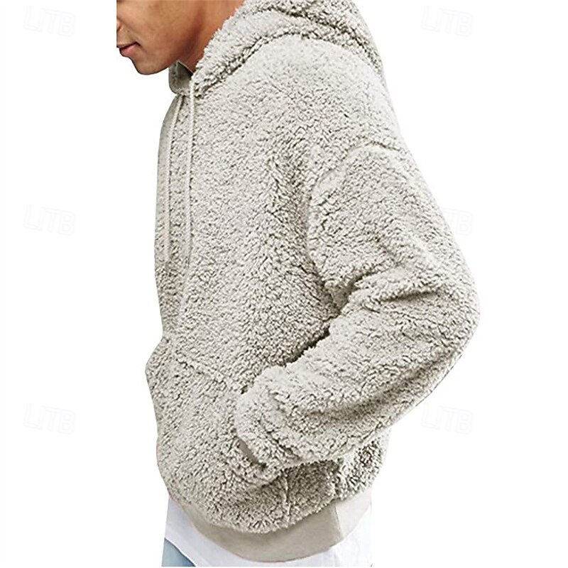 Homens Moletom Moletom de lã Preto Rosa Verde Café Cinzento Com Capuz Tecido Com Cordão Bolsos Desportos e Ar livre Diário Feriado Poliéster Roupa de rua Básico Casual Outono Inverno Roupa Moletons de 2025 por $17.99 –P10