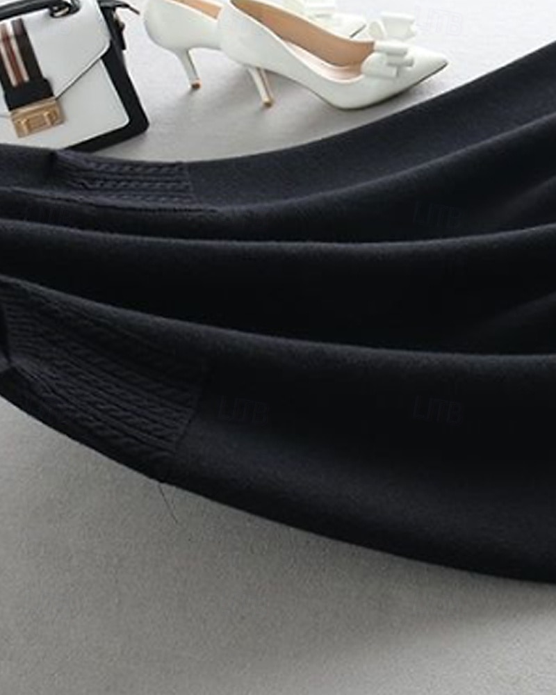 Femmes Jupe Occasionnel Maxi Taille Basse Jupes Uni Avec Poches Micro-Élastique Vacances Sortir Chameau Noir Automne Polyester de 2025 ? $20.99 –P14
