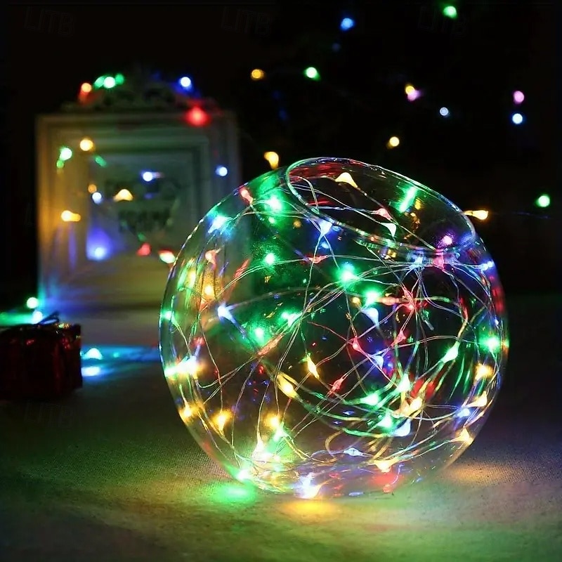 2m Lysslynger 20 LED Varm hvit Hvit Multifarget Kobbertrådlys Halloween Innendørs Fest Batterier drevet 2025 - $9.49 –P4