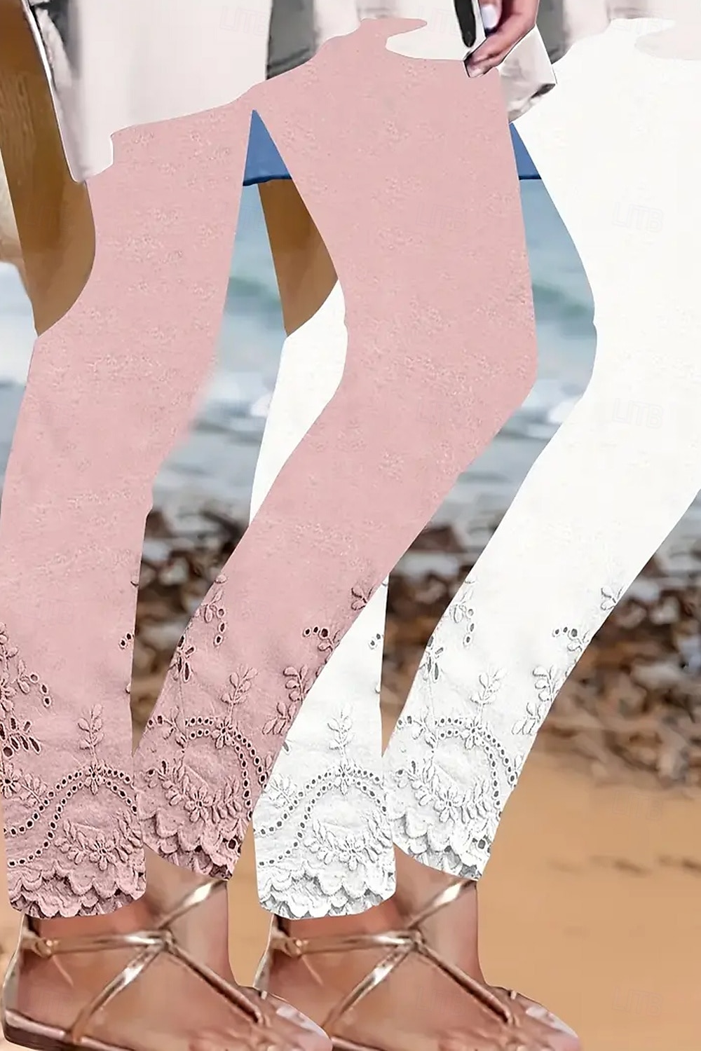 Femmes Leggings Vacances ancien Style Ethnique Longueur cheville Taille haute Fleuri Graphique Impression 3D Séchage Rapide Respirabilité Doux Élastique Extérieur Maison Décontracté Blanche Rose de 2025 ? $19.99 –P1