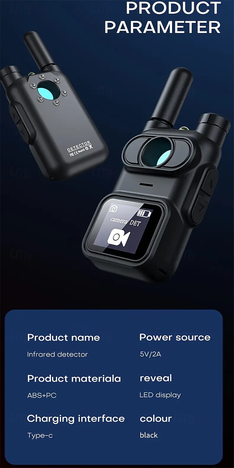 Camera Detector With Oled Screen New Multifunctional Invisible Camera Detector And Bug Detector Gps Invisible Camera Detector Rf Signal Scanner Camera Detector For Hotels Homes Offices Etc. 2025 - $49.99 –P9