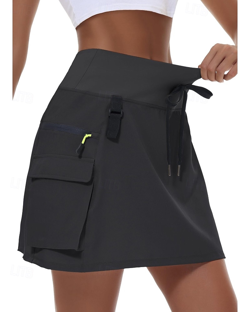 Dam Kjol Ledigt Ovanför knäet Mellanhög midja Kjolar Färgblock Lappverk Microelastisk Semester Gata Svart Vit Gul Mandel Höst Polyester 2025 - $25.99 –P17