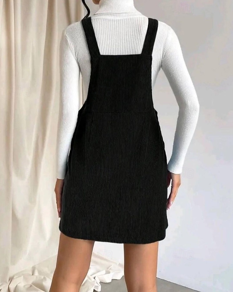 Dámské Mini šaty Volnočasové šaty Slip Dress Klasické Moderní Venkovní Dovolená Jdeme ven Běžný Bez vzoru Bez rukávů Do U Černá Hnědá Trávová zelená Khaki Podzim 2025 - $25.99 –P5