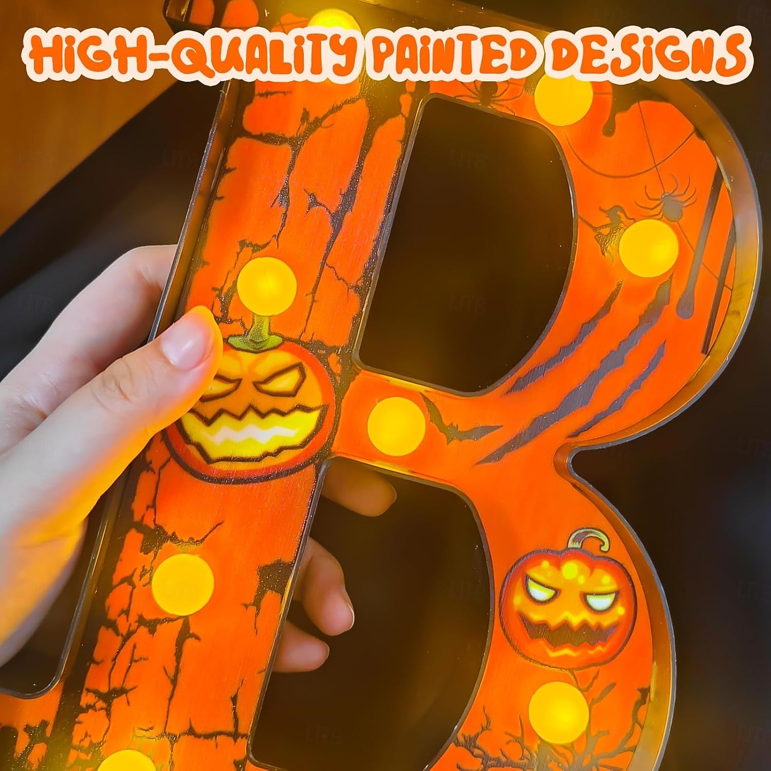 Украшения для дома на Хэллоуин - 3 светодиодных светящихся буквы, черная вывеска "бу", светящиеся буквы на Хэллоуин для дома, кухни, камина, праздничного стола, декора, принадлежности 2025 - $22.74 –P15