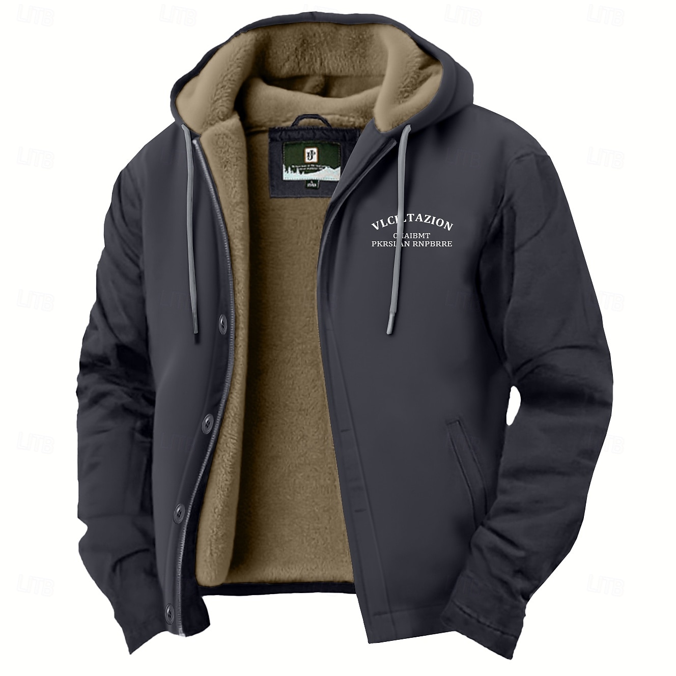 Per uomo Giacca in Pile Giacca con Cappuccio Formale Casa Fodera in Pile Portatile Tasca Con cappuccio Primavera Autunno Inverno Tinta unica Attivo Vintage Con Cappuccio Regolare Marrone Grigio del 2025 a $57.99 –P5