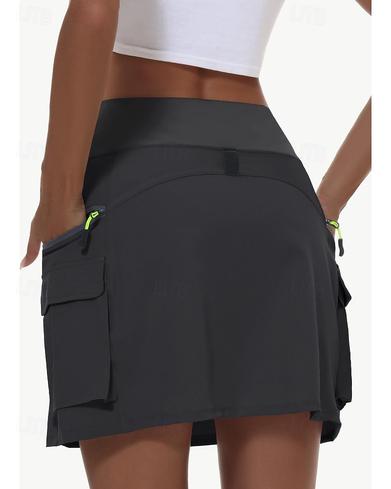 Dam Kjol Ledigt Ovanför knäet Mellanhög midja Kjolar Färgblock Lappverk Microelastisk Semester Gata Svart Vit Gul Mandel Höst Polyester 2025 - $25.99 –P18