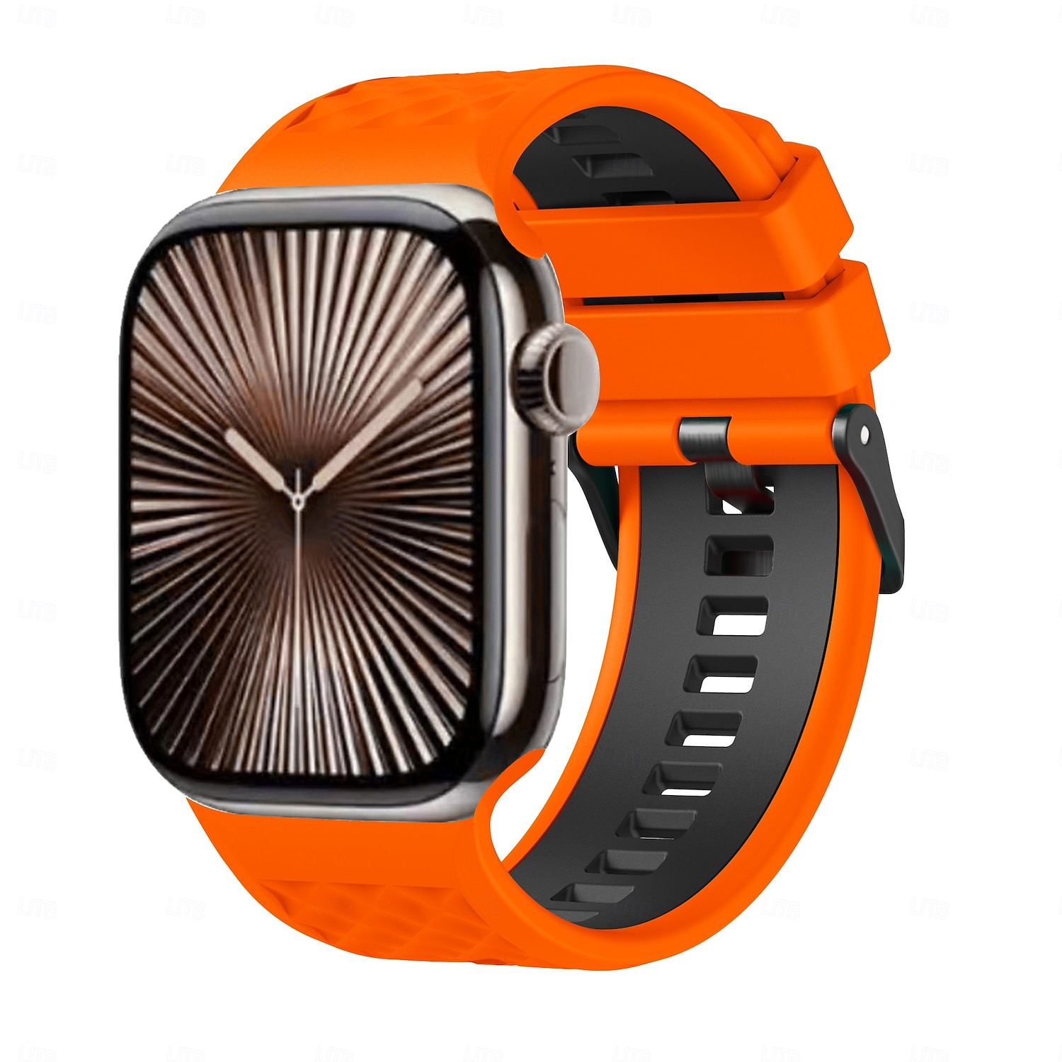 Sportovní řemínek kompatibilní s Apple Watch 42 mm 44 mm 45 mm 49 mm odolný kovový řemínek s nastavitelnou kovovou sponou a silikonovým řemínkem pro iWatch Ultra 2 Series 9 8 7 SE 6 5 4 2025 - $15.99 –P11