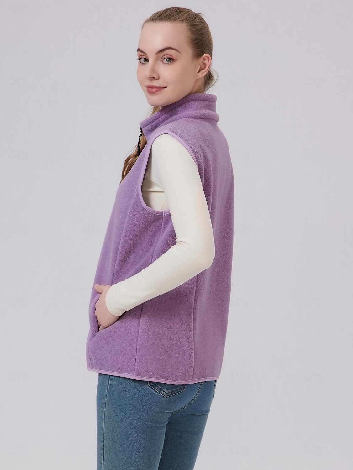 Damen Wanderweste Fleeceweste Thermojacke Winter Draussen Anatomisches Design Frontreißverschluss Dicht Warm Oberteil Einfacher Schieber Vollreißverschluss Camping / Wandern / Höhlenforschung Reisen 2025 - $24.99 –P12