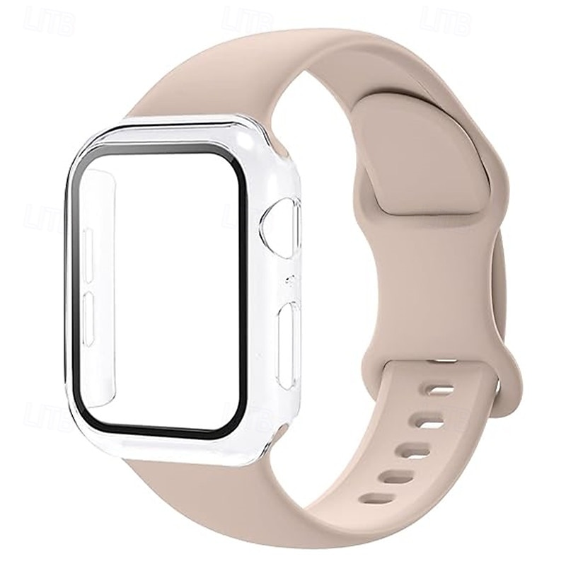 Pulseira Esportiva Fecho Moderno Compatível com Pulseira Apple Watch 38mm 40mm 41mm 42mm 44mm 45mm 49mm com caixa Mulheres Homens Antichoque Silicone pulseira de substituição para iwatch Ultra 2 de 2025 por $10.99 –P9