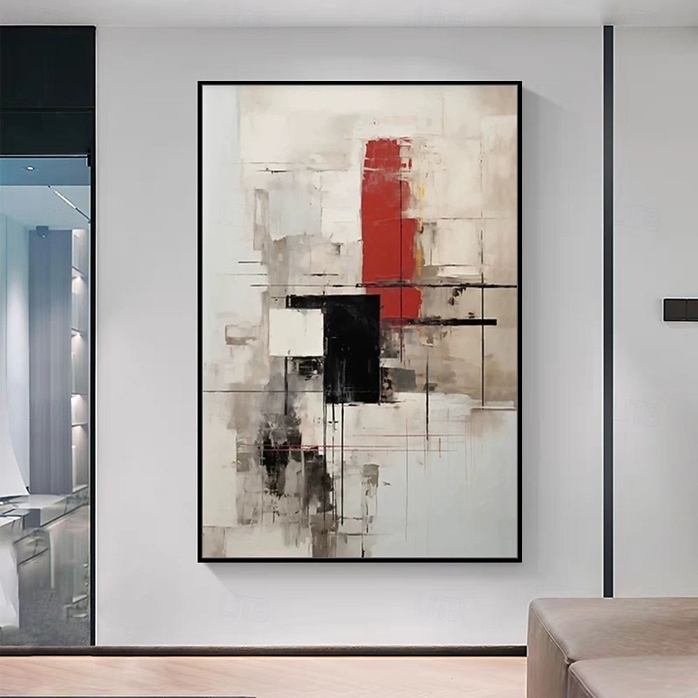 ציורי שמן מופשטים בעבודת יד עם טקסטורה על בד מודרני לקישוט חדר, תמונה לעיצוב הבית, ללא מסגרת, ציור לא מתוח, מינטורה 2026 - $44.99 –P5