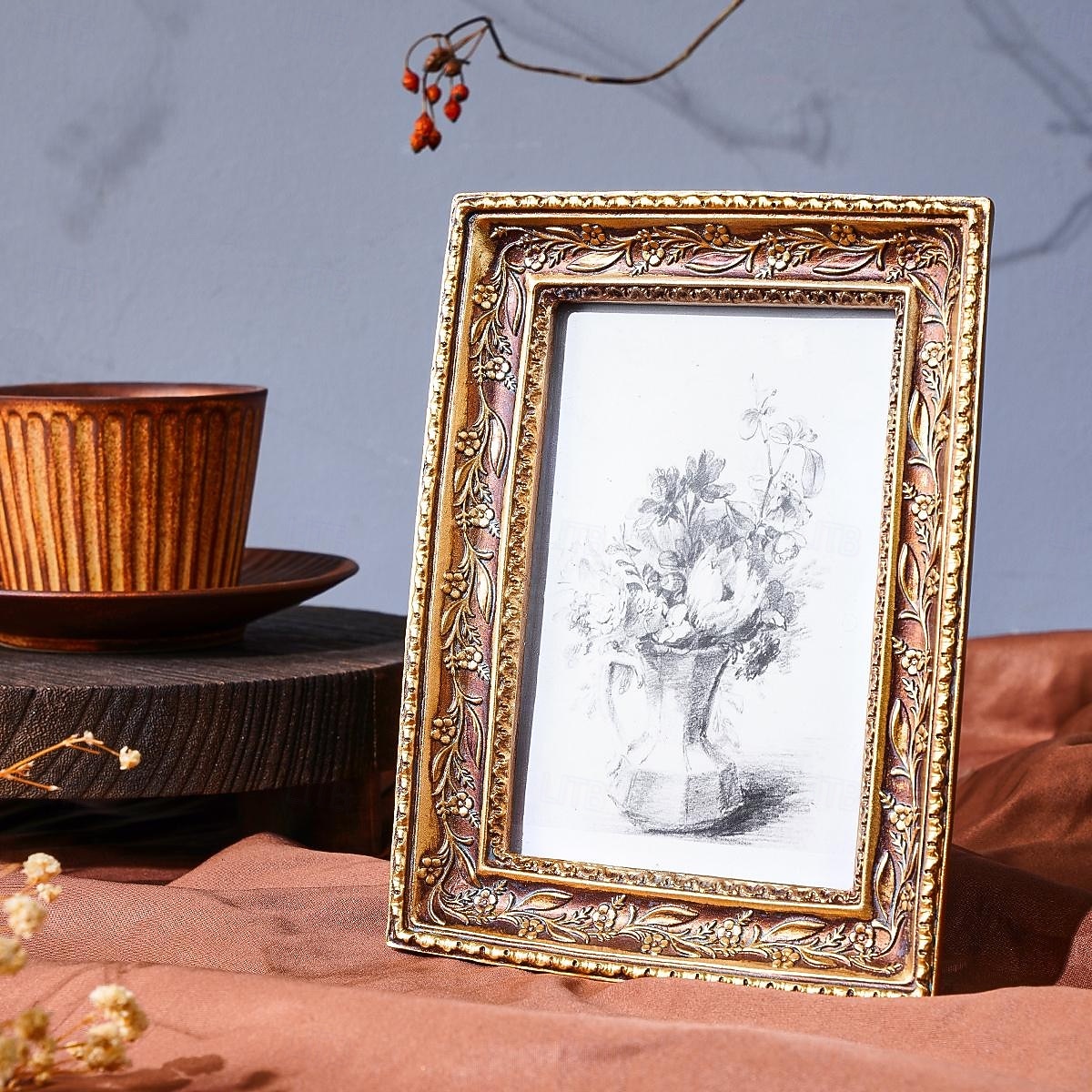 vintage χρυσό πλαίσιο φωτογραφιών, ζεστή διακοσμητική κορνίζα για την επιφάνεια εργασίας στο σπίτι, οριζόντια &κάθετη επιτραπέζια κορνίζα φωτογραφιών για υπνοδωμάτιο, γραφείο &διακόσμηση γραφείου 2026 - $13.49 –P4