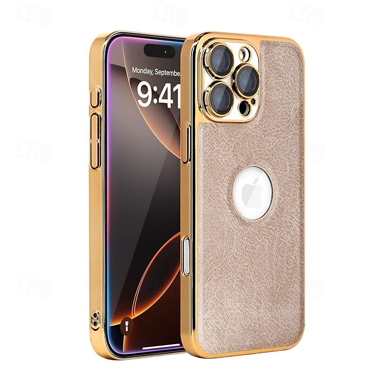 2025年 電話 ケース 用途 iPhone 16 15 14 Pro Max Plus 13 Pro Max バックカバー ワイヤレス充電をサポート 耐衝撃 レトロ風 TPU PUレザー コレクション – $13.99 –P16