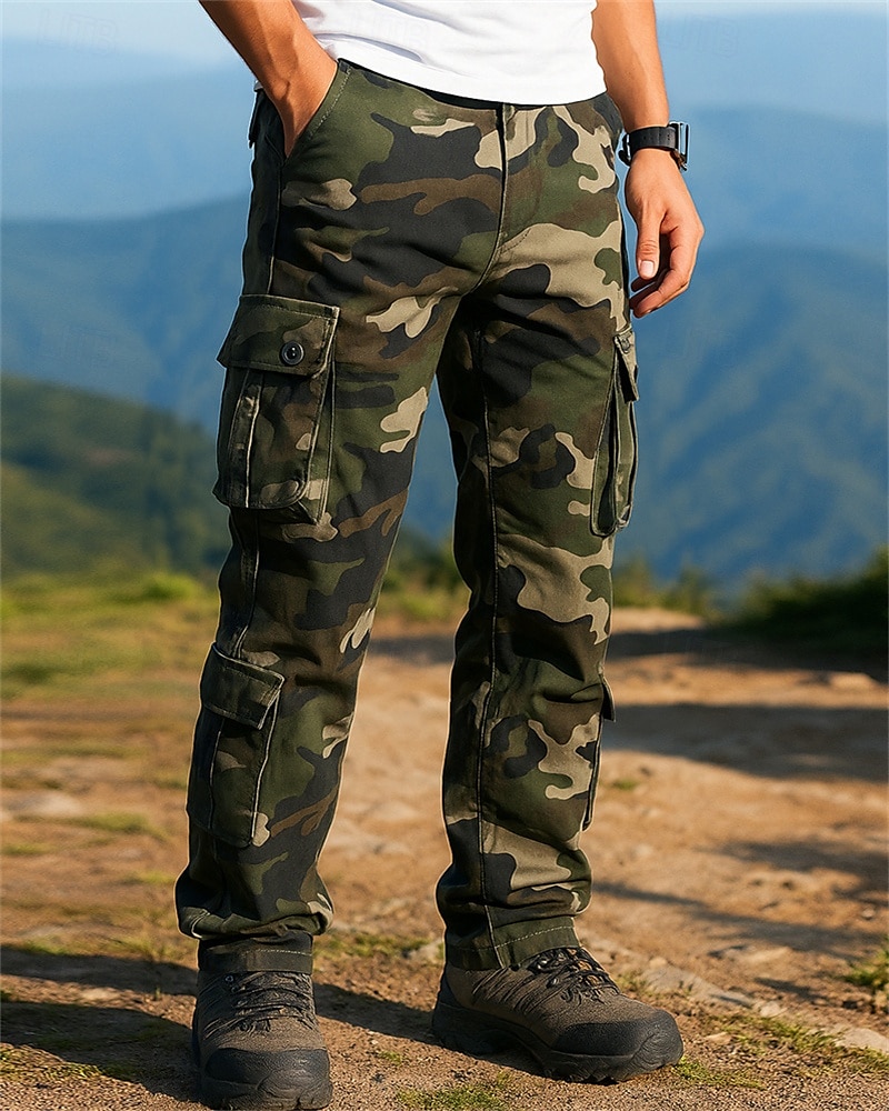 Voor heren Combatbroek Cargohosen Wandelbroek Camouflage Kleur Buiten Normale pasvorm waterdicht Winddicht Broeken / Regenbroek / Overbroek Zak jungle camouflage Legergeel Katoen Kamperen&Wandelen 2025 - $35.99 –P1