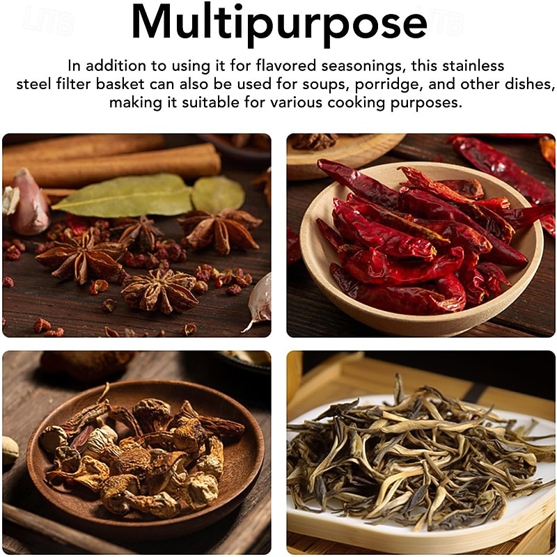 Large Tea Infuser for Loose Leaf Stainless Steel Tea Strainers and Spice Ball Extra Fine Mesh Strainer with Chain Hook and Lid 2025 - $27.51 –P4