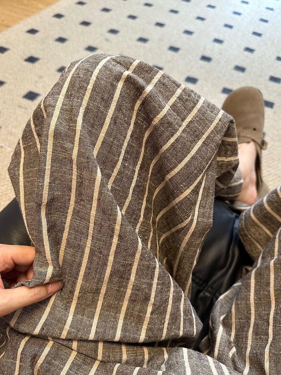 pantaloni culottes in misto lino da donna, gamba larga, stile etnico vintage, lunghezza intera, vita media, a righe, comodi, traspiranti, anelastici, per le vacanze, per la casa, tutti i giorni, beige del 2025 a $43.99 –P5