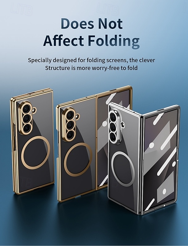 телефон Кейс для Назначение SSamsung Galaxy Z-образный сгиб 7 Z-сгиб 6 Z Fold 5 Z Fold 4 Кейс на заднюю панель Поддержка беспроводной зарядки Защита от удара Ретро Покрытие ПК 2025 - $16.99 –P7