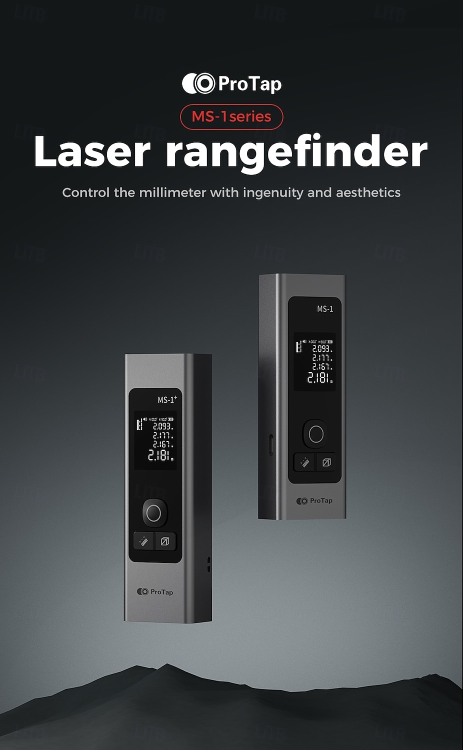 Protap mini laseravståndsmätare lätt och bärbar LCD-skärm avståndsmätare ultralång batteritid lasertyp MS-1 2025 - $46.99 –P1