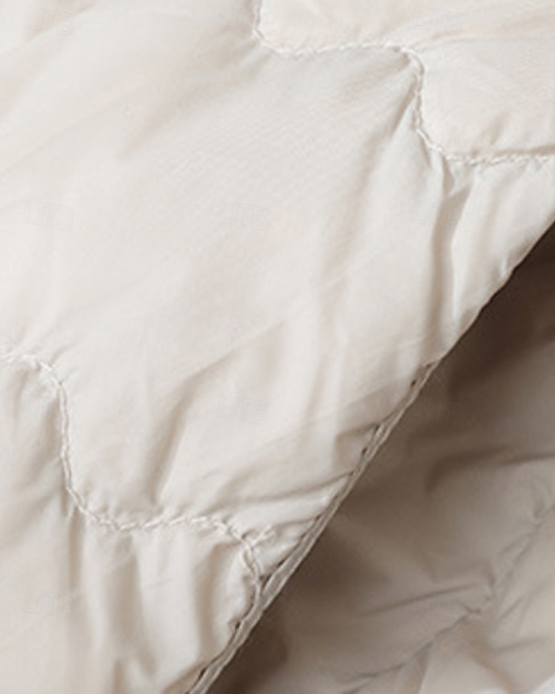 Pentru femei Fâș Cald Comfortabil Nasturi Modă Simplu Ieșire Sfârșit de săptămână Cu Un Nasture Regulat Crewneck Fit regulat Manșon Lung Îmbrăcăminte exterioară Roz Deschis Albastru Deschis Alb 2025 - $29.99 –P10