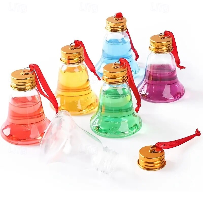 10 ks vánočních alkoholových kuliček sada plnitelných průhledných plastových vánočních ozdob na závěsné skleničky na panáky pro vánoční, domácí, sváteční, svatební, večírek a dekoraci 2025 - $11.99 –P8