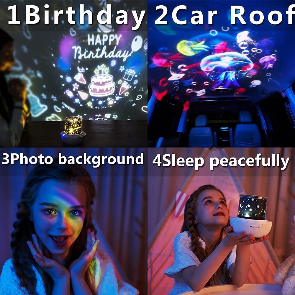 Ocean Night Light Projector  Gifts Kids Galaxy Projector for Bedroom Nebula Star projector with USB Cable 360 Degree Rotation Kid Night Light Lamp for Decorating Party Birthdays Gifts 2026 - $33.99 –P3