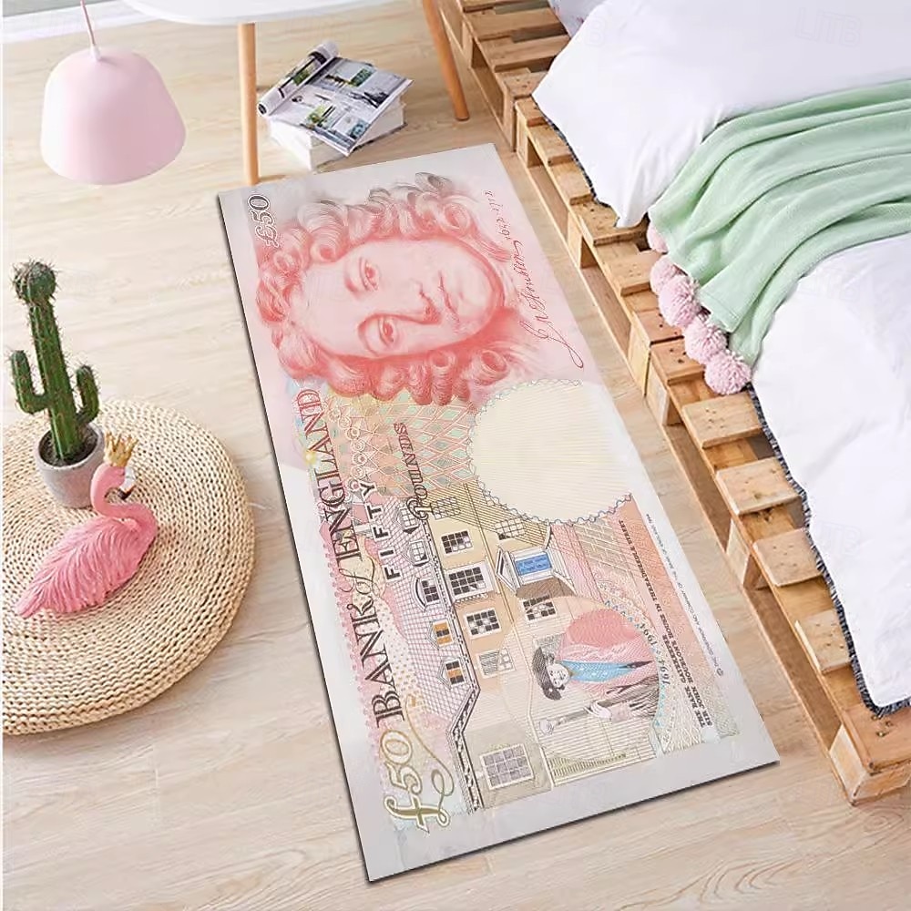 tapis créatif en forme de dollar, tapis de sol au design monétaire pour la cuisine, la chambre, la table de chevet, l'entrée et la décoration de la maison de 2026 ? $20.99 –P13