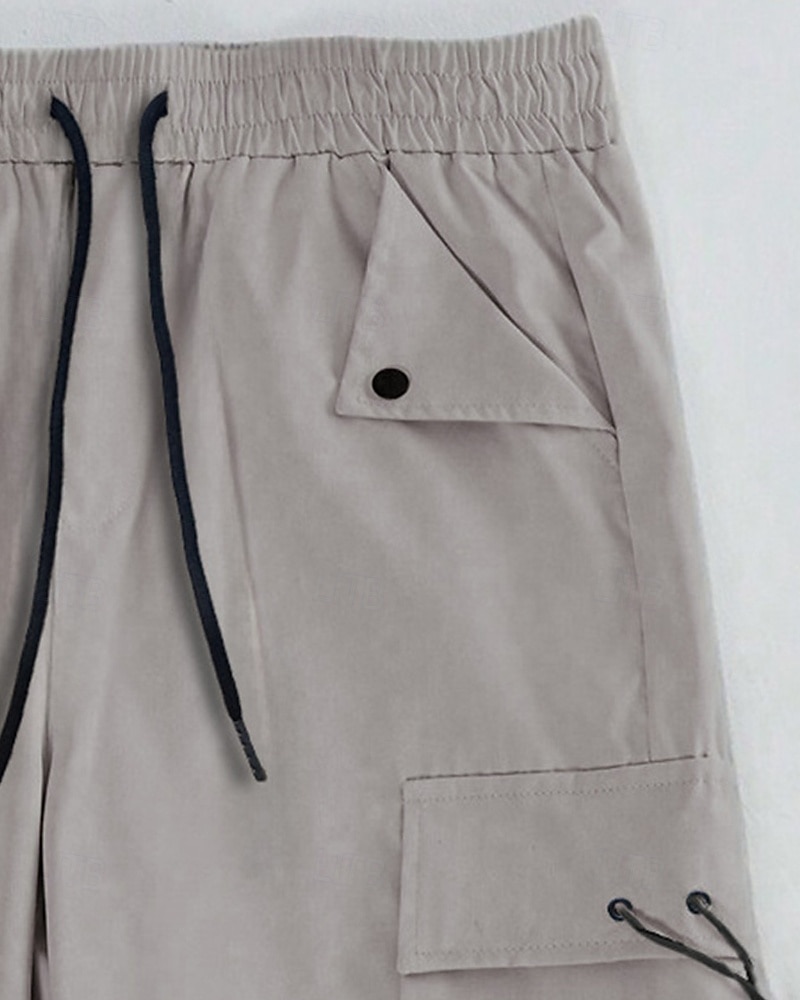 Per uomo Pantaloni Cargo Pantaloni Coulisse Elastico in vita Multi-tasche Semplice Indossabile All'aperto Quotidiano Campeggio & Escursionismo Moda Classico Nero Verde militare del 2025 a $25.99 –P6