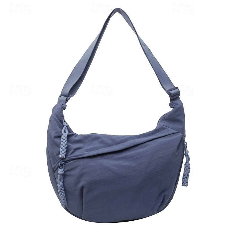 Dámská módní jednobarevná nylonová crossbody kabelka hobo, vodotěsná, lehká, ležérní, taška přes rameno, stylová, vysoce kvalitní, odolná, moderní, každodenní kabelka 2025 - $18.99 –P9