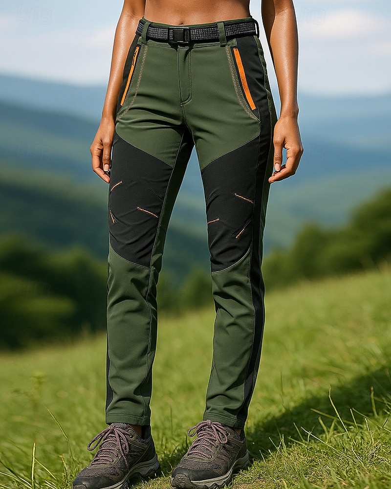 Dames Wandelbroek Waterdichte broek Softshell broek Lapwerk Zomer Buiten Normale pasvorm waterdicht Winddicht Kleding Onderlichaam Zak Zwart Leger Groen Spandex Kamperen&Wandelen Hardlopen S M L XL 2025 - $38.99 –P5