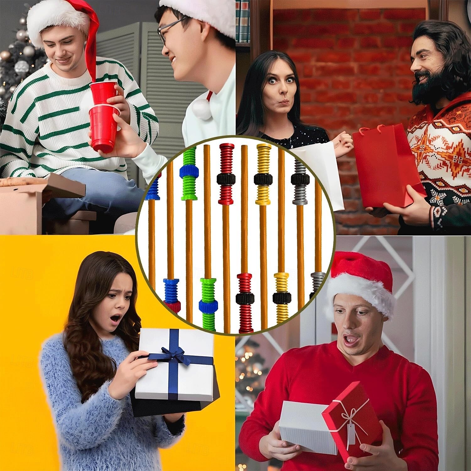 Penna a dado con dado per la decompressione, 10 pezzi, matita filettata per ADHD, strumento sensoriale silenzioso, penna rotante antistress, perfetta per scuola, ufficio, forniture per la casa del 2025 a $24.99 –P5