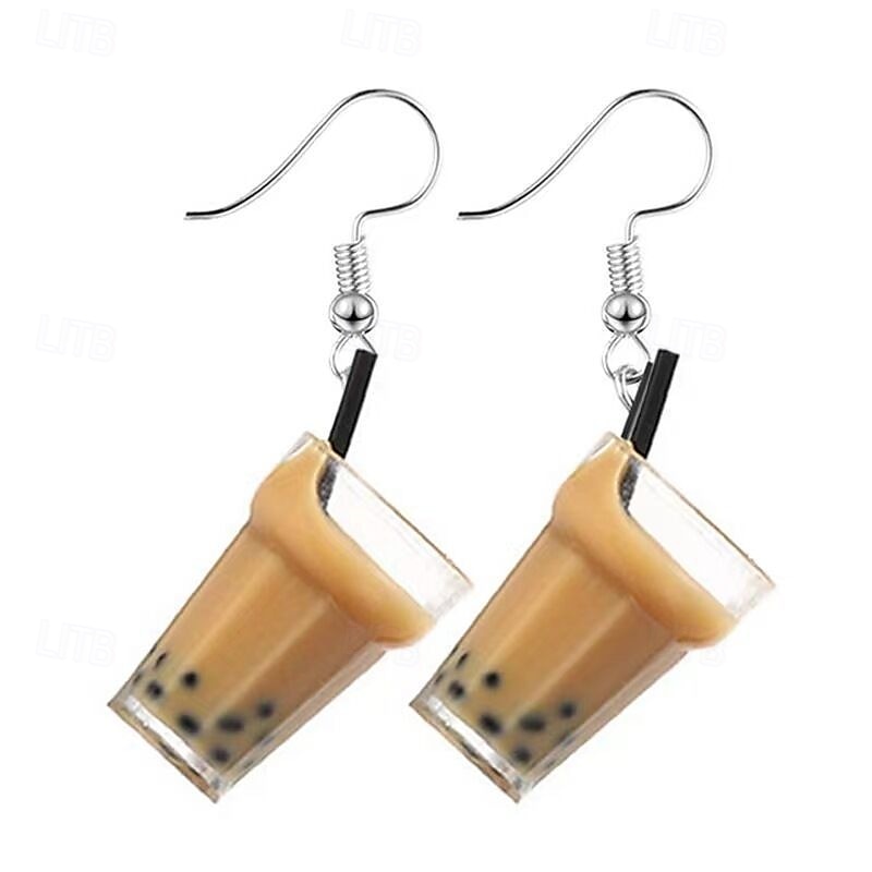 Femmes Boucles d'oreilles Tropical Joie Élégant Des boucles d'oreilles Bijoux Café Pour Soirée de 2025 ? $23.99 –P1