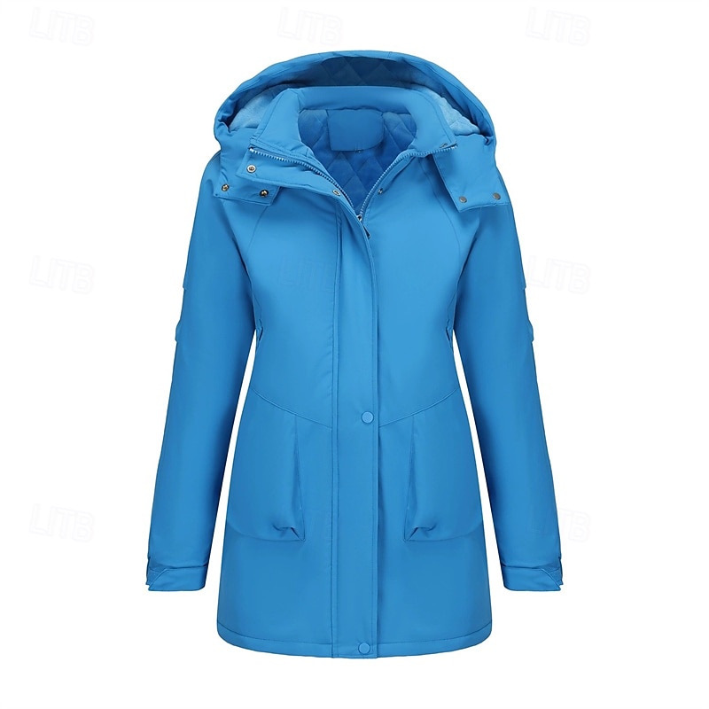 Femmes Veste Décontractée Chaud Confortable Fermeture éclair Avec Poches Mode Extérieur Uni Sortir Week-end Fermeture éclair Régulier À capuche Coupe régulière manche longue Vêtements d'extérieur de 2025 ? $41.99 –P2