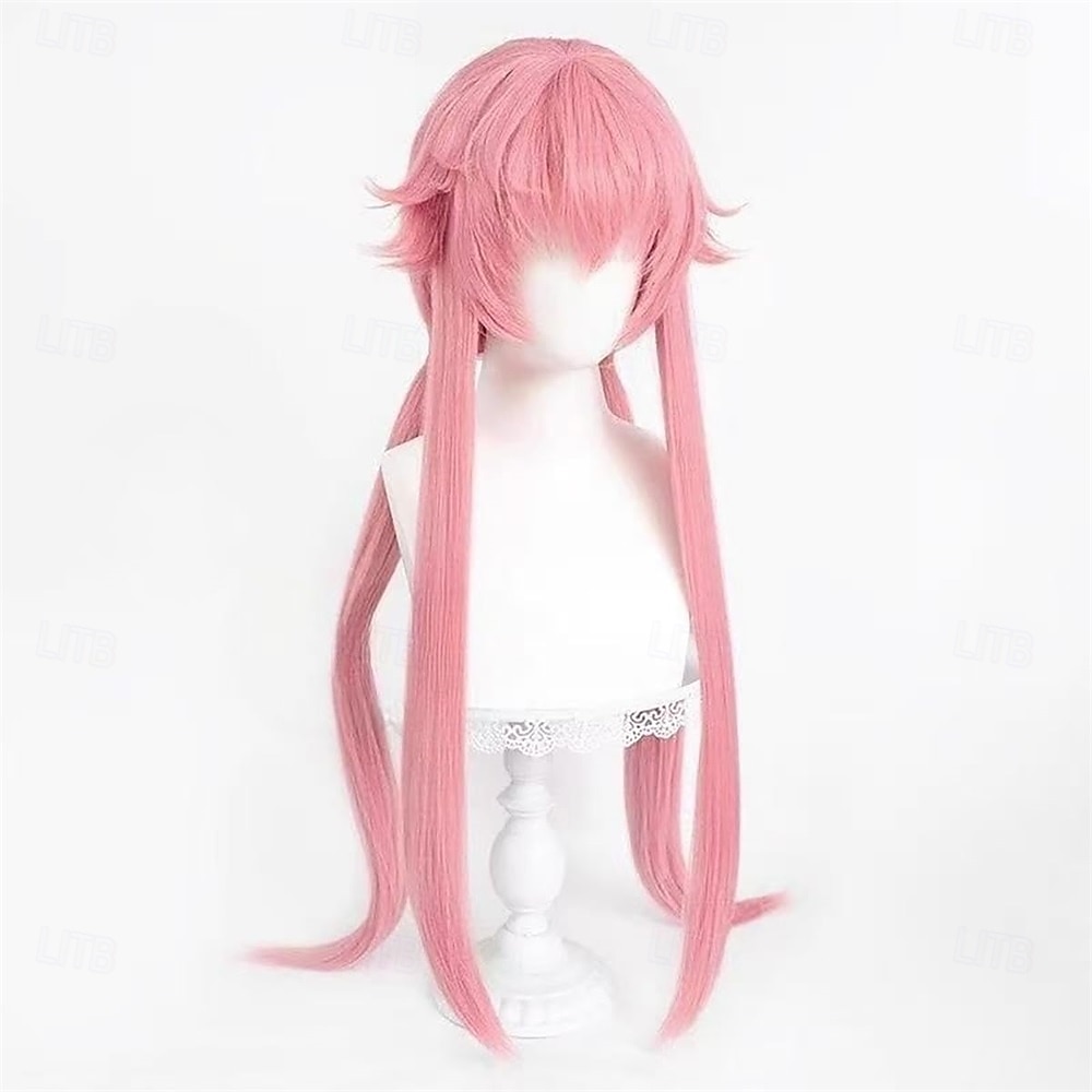 parrucca rosa da donna, capelli sintetici per feste, lunghezza 80 cm del 2025 a $25.99 –P2