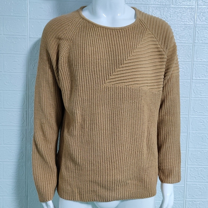 Herren Pullover Strickpullover Gerippt Stricken Normale Oberteile Gestrickt Einfach Rundhalsausschnitt Mode Basic Urlaub Alltagskleidung Bekleidung Herbst Winter Schwarz Weiß M L XL 2026 - $40.99 –P12