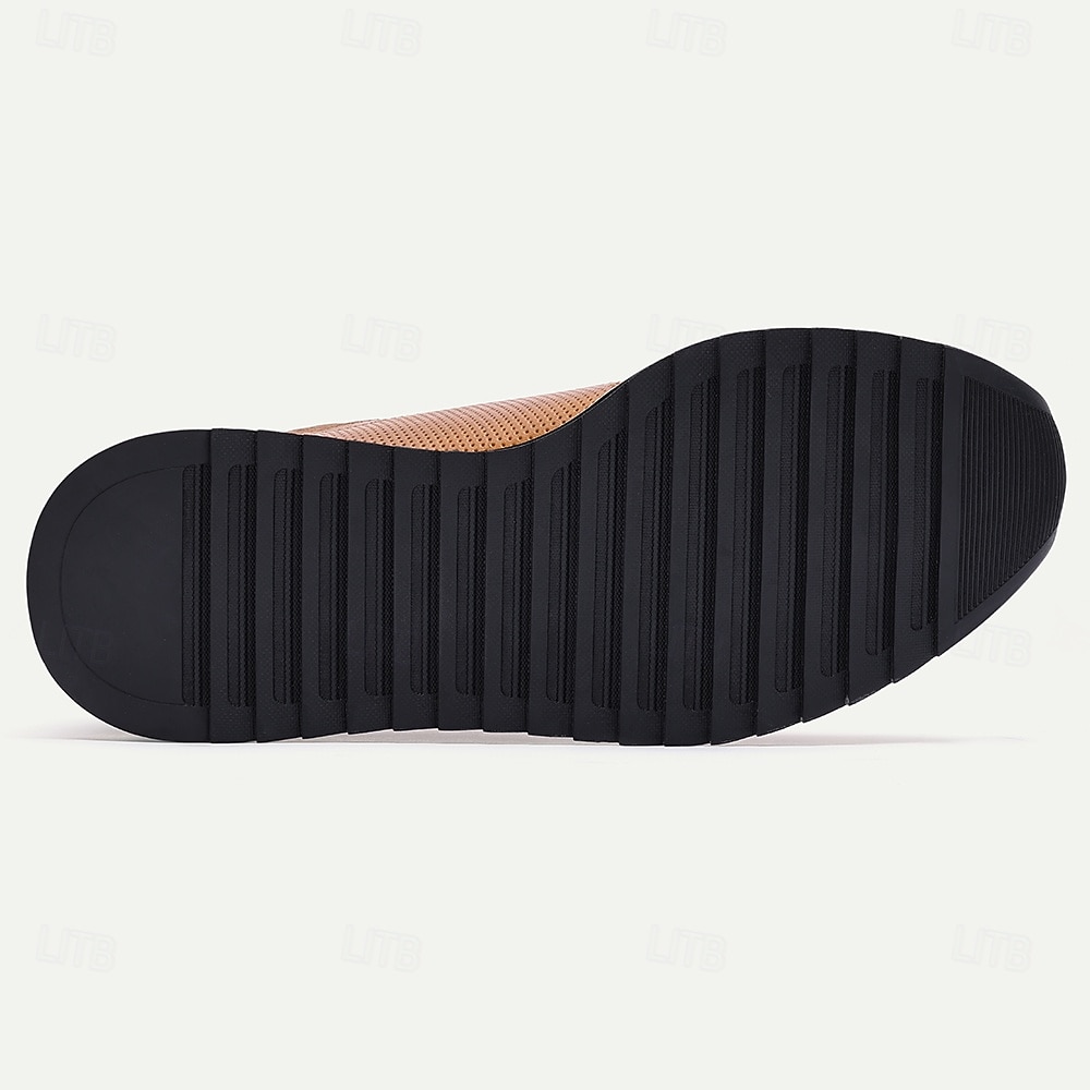 brune herresneakers i skinn – lette sportssko med snøring for hverdagsbruk, reiser og helgetur 2025 - $109.99 –P6