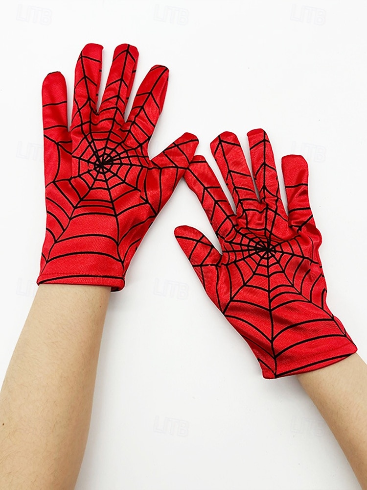 Gants d'Halloween en toile d'araignée pour homme – accessoire de costume de cosplay extensible pour fête, jeu de rôle et vie nocturne de 2025 ? $11.99 –P2