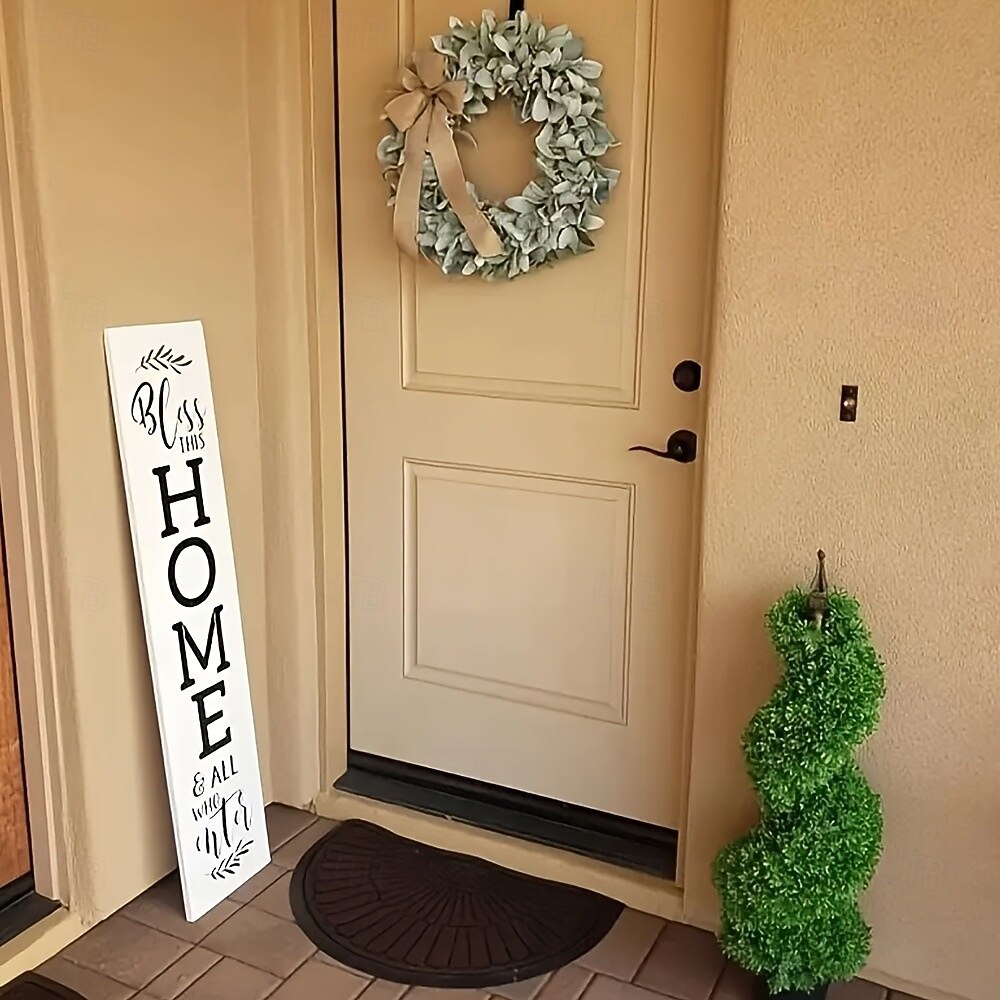 2026年 玄関用のクリスマスリース、人工の緑の羊の耳の葉のガーランド、フェイク植物のつる、庭のドアの吊り下げ、リビングルームと窓の壁の装飾  コレクション – $31.99 –P5