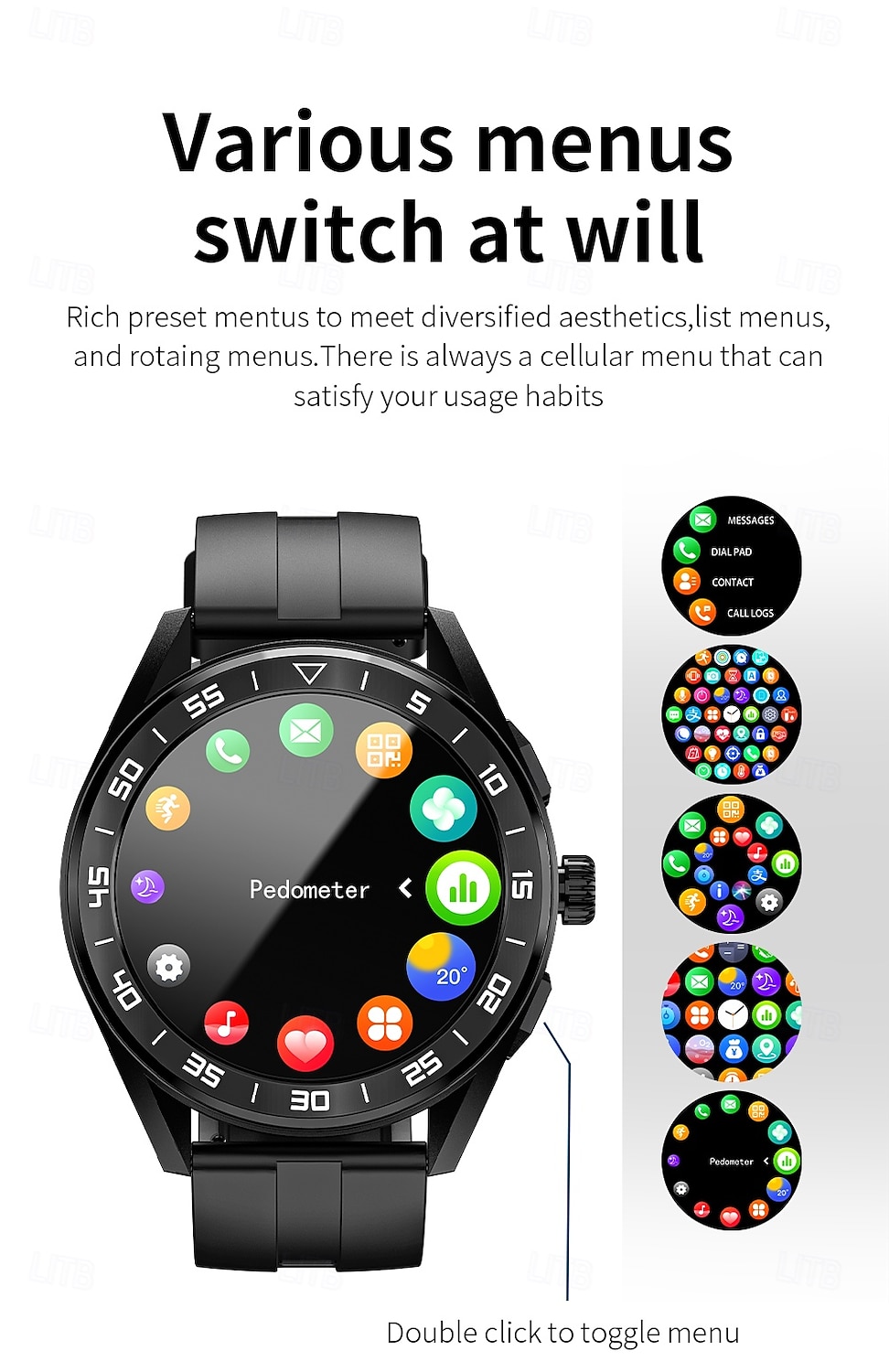 LOKMAT COMET PRO Smart Watch 1.32 inch Smartwatch Fitness Running Watch Bluetooth Pedometer Call Reminder Activity Tracker Compatible with Android iOS Women Men Long Standby Hands-Free Calls Media 2025 - $37.99 –P9