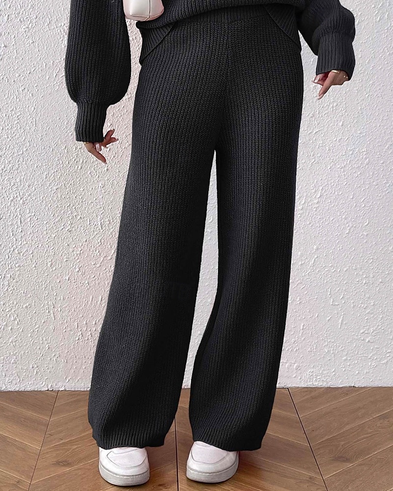 Γυναικεία Πλατύ Πόδι Πλατύ παντελόνι ανάπαυσης Κομψό στυλ street Καθημερινό Πλήρες μήκος Φυσικό Σκέτο Ελαστική μέση Άνετο ΕΞΩΤΕΡΙΚΟΥ ΧΩΡΟΥ Διακοπές Εξόδου Πορτοκαλοκόκκινο Κάμελ Μαύρο Χειμώνας 2025 - $24.99 –P5