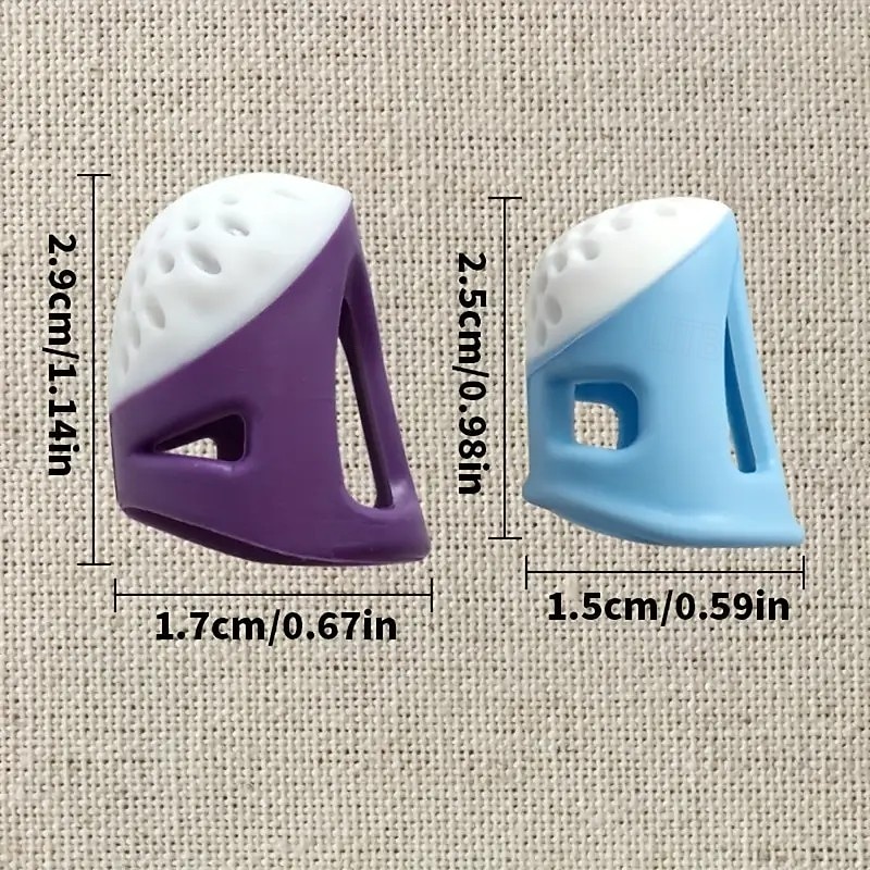 4 db varrógyűszű, szilikon ujjvédők kézi varráshoz, hímzéshez, keresztszemes hímzéshez és barkácsoláshoz, csúszásmentes gyűszű ujjvédők varróeszközökhöz 2026 - $10.99 –P4