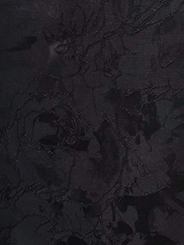 abito da sera elegante in broccato jacquard con cravatta nera, abito formale da sposa, lunghezza al pavimento, manica a 3/4, scollo a V, tasca in nylon con fiocco/i, spalline 2025 del 2025 a $142.99 –P3