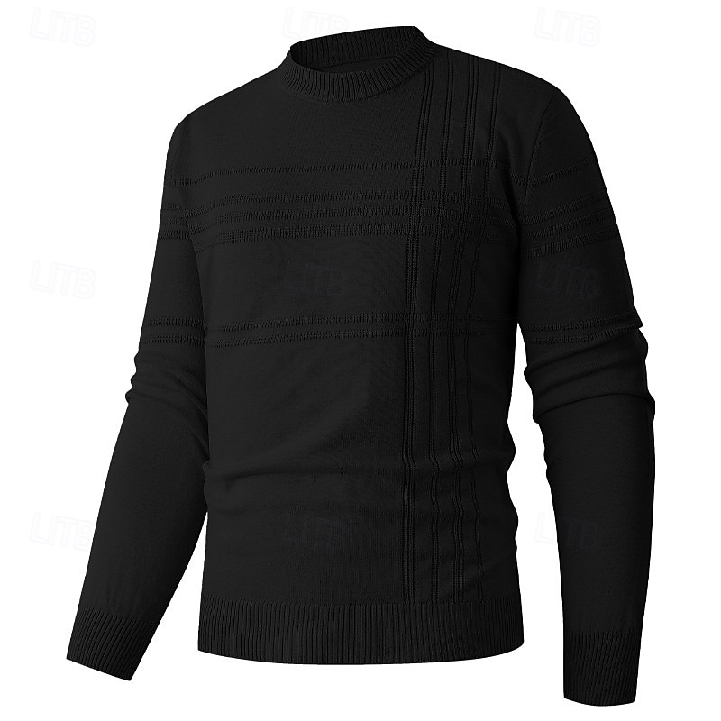 Miesten Neulos Neulepusero Joustin Neuloa Tavalliset topit Kudottu Tiukka Tavallinen poolokaulus Neuleet Nykyaikainen Kausaliteetti Arki-asut Vaatetus Syksy Musta Apila S M L 2025 - $28.99 –P4