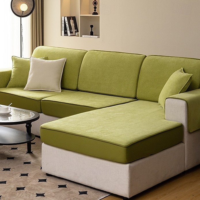husă de canapea tip chenille cu acoperire completă - husă universală elastică, stil nordic modern, protector de mobilier pentru toate anotimpurile 2025 - $12.49 –P6